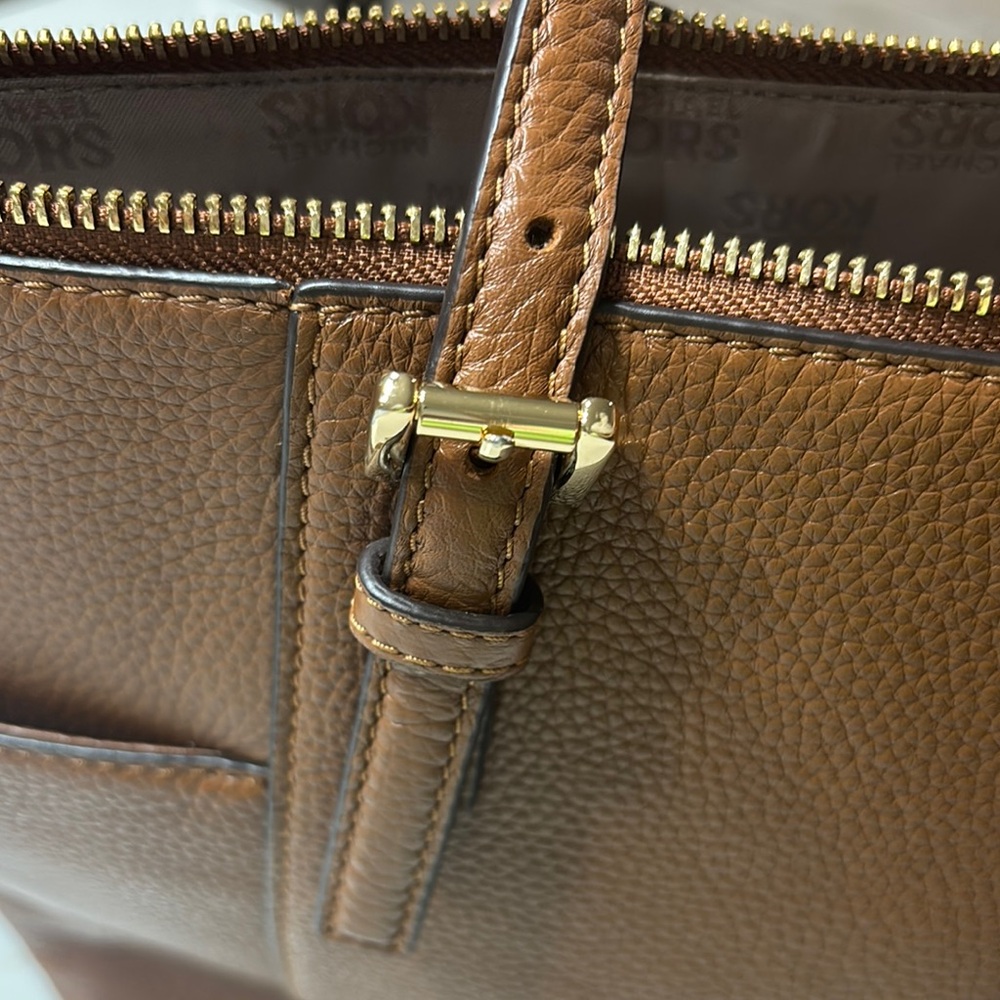 Michael Kors Brown Saffiano Leather Tote - Picture 14 of 17